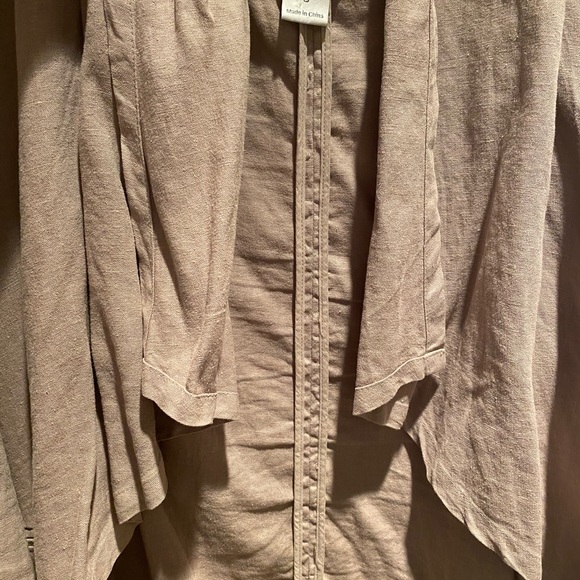 Brochu Walker tan linen blend jacket size S - Picture 4 of 5